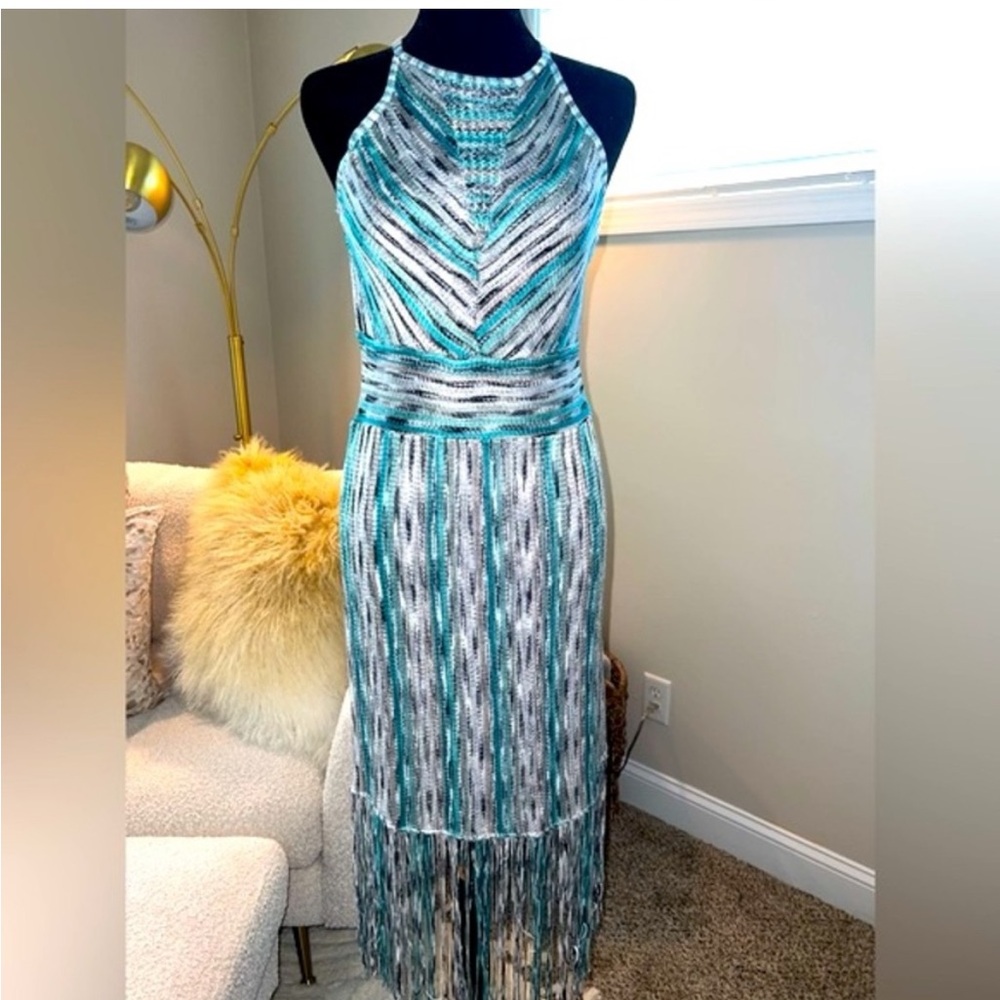 NWOT I-N-C WOMENS FRINGE TRIM DRESS